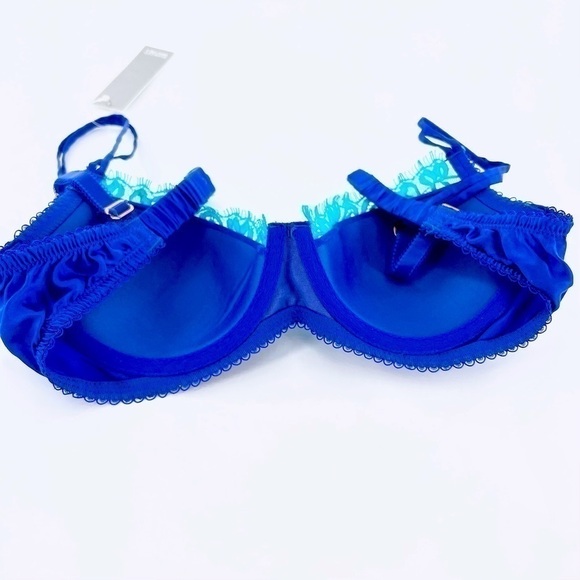 Badgley Mischka EB10240 Silk Contour Bra Royal Blue size 34B NWT - Picture 4 of 9